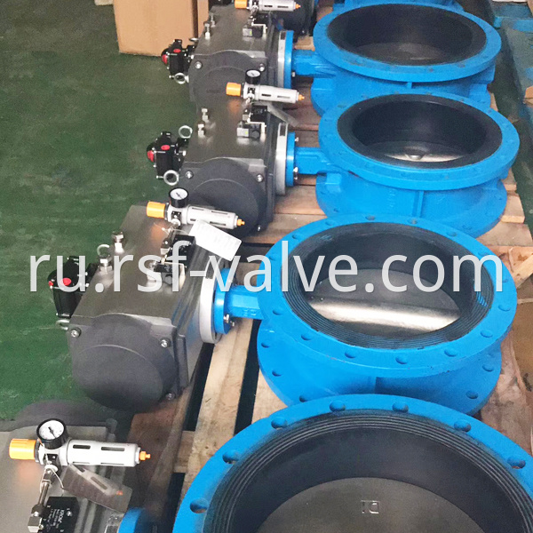 Pneumatic Double Flange Butterfly Valve